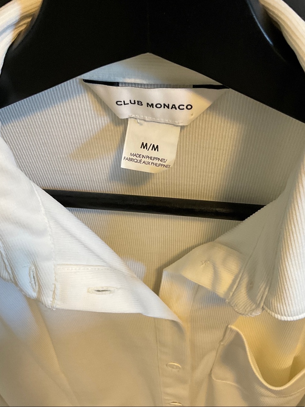 Club Monaco Cream Long-Sleeve Button Down Shirt - Picture 2 of 4